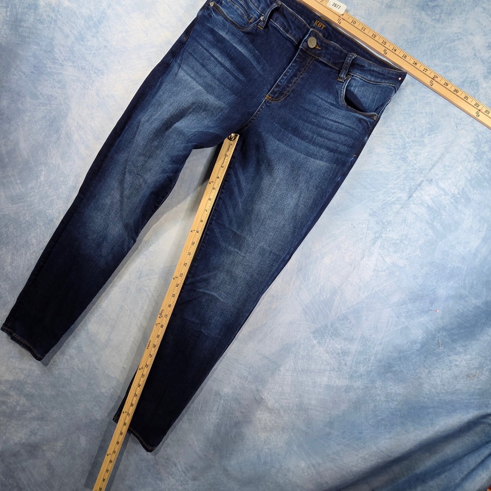 KUT from the Kloth Toothpick Skinny Jeans Dark Wash Stretch Denim‎ Womens 14S - Picture 5 of 8
